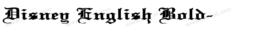 Disney English Bold字体转换